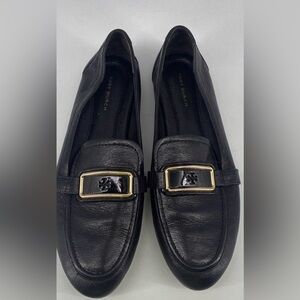 Tory Burch Driving Loafers Black Leather